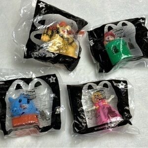 McDonald's Super Mario Bros. Movie Spinning Peach , Lumalee Bowser & Mario New